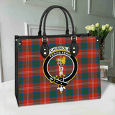 Clan Chisholm Ancient Tartan Crest Leather Bag GG78 Clan Chisholm Tartan Today
